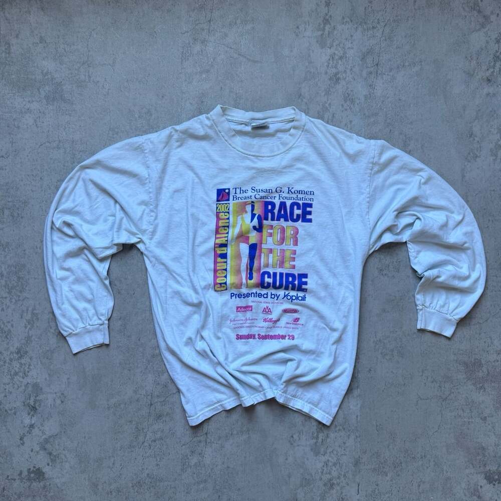 Vintage Race For the Curr Long Sleeve T-Shirt Size L